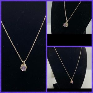 Silver 925 Lavender Amethyst Solitaire Necklace